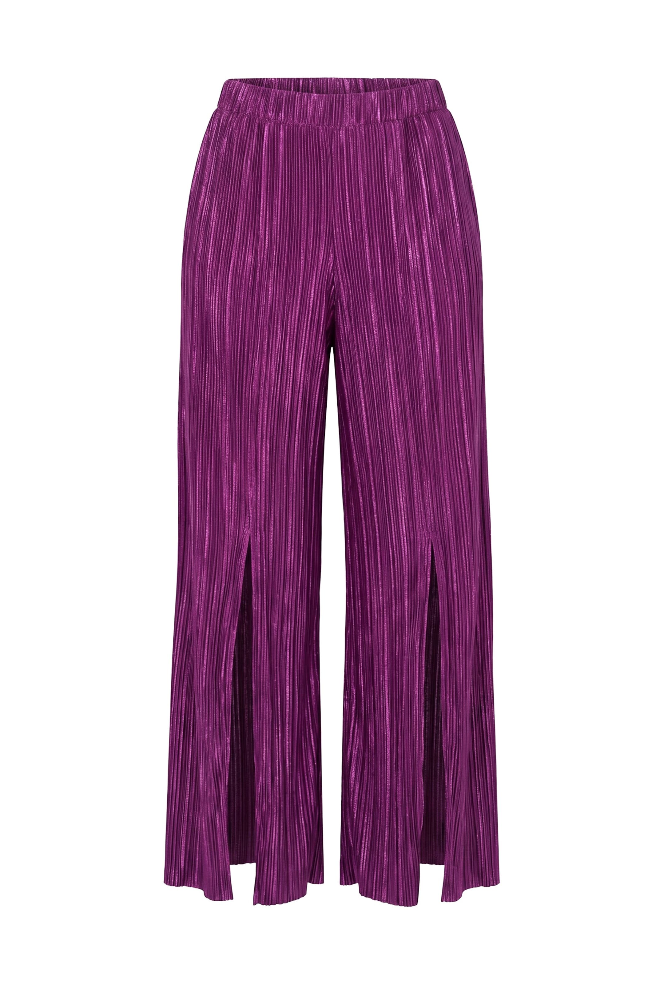 Ulla Popken Loosefit Hose in Lila: Vorderseite