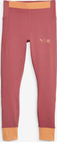 PUMA Skinny Workout Pants in Red: front