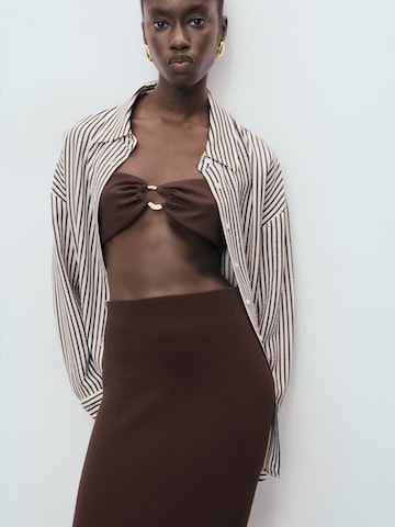 MANGO Skirt 'SESETA' in Brown