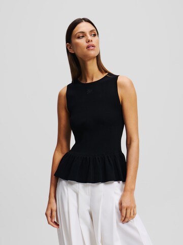 Top di Karl Lagerfeld in nero: frontale