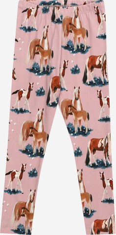 Skinny Leggings de la Walkiddy pe roz: față