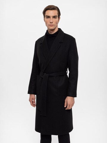 Antioch Between-Seasons Coat in Black: front