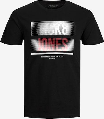 JACK & JONES Тениска 'BRIX' в черно: отпред