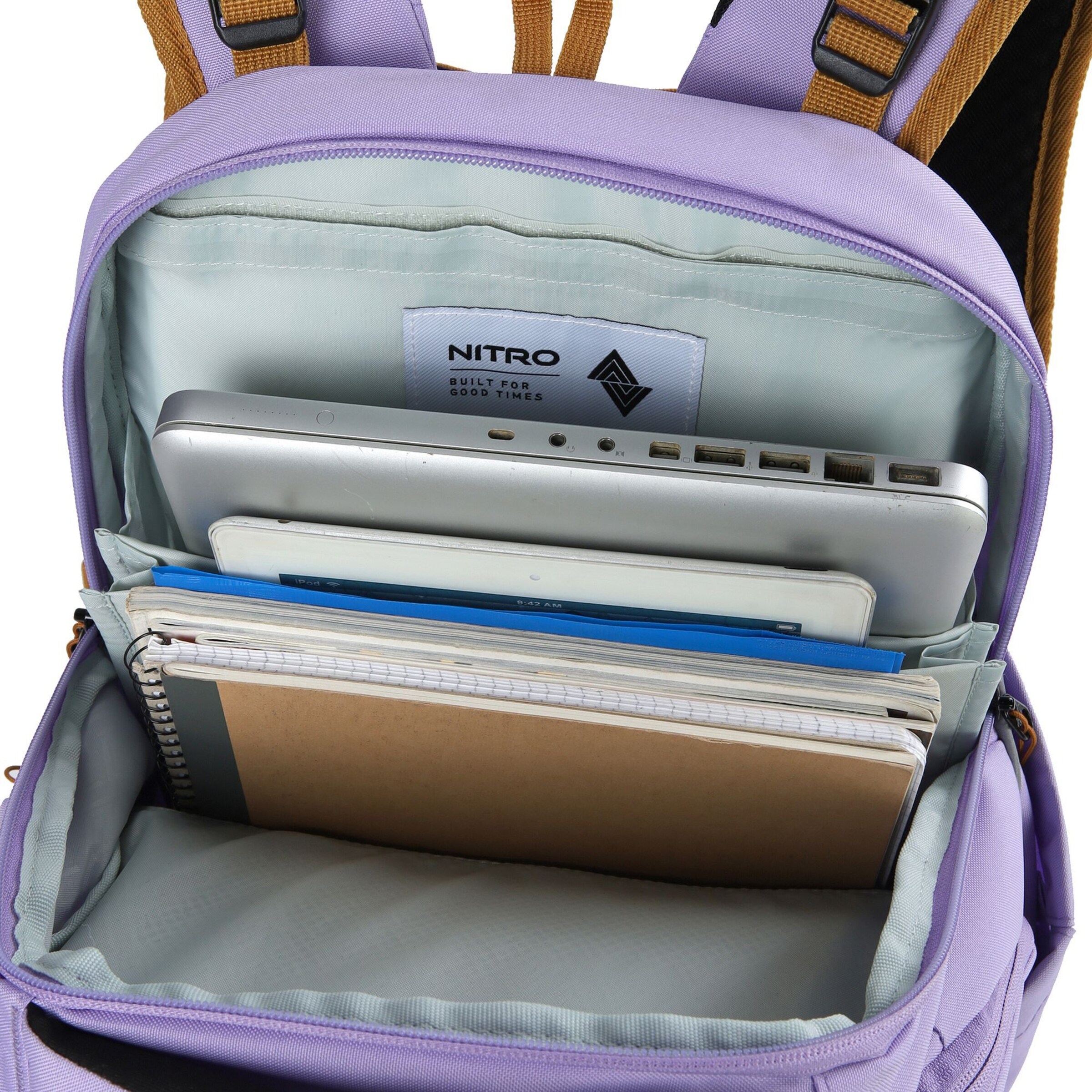 NitroBags Rucksack 'Superhero' in Lila