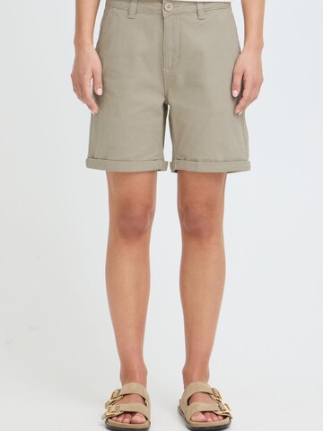 Oxmo Regular Trousers ' OXKvita ' in Beige: front