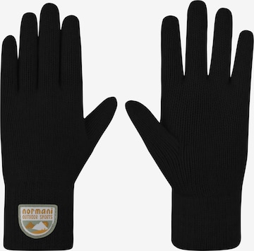 normani Fingerhandschuhe 'Berlingen' in Schwarz: Vorderseite
