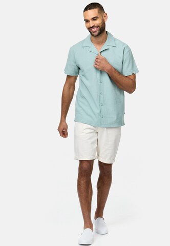 INDICODE JEANS Regular fit Button Up Shirt 'Rycroft' in Blue