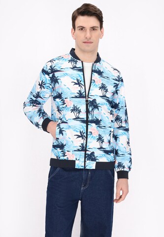 Giacca di mezza stagione di MO in blu: frontale