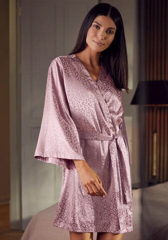 LASCANA Dressing Gown in Purple: front