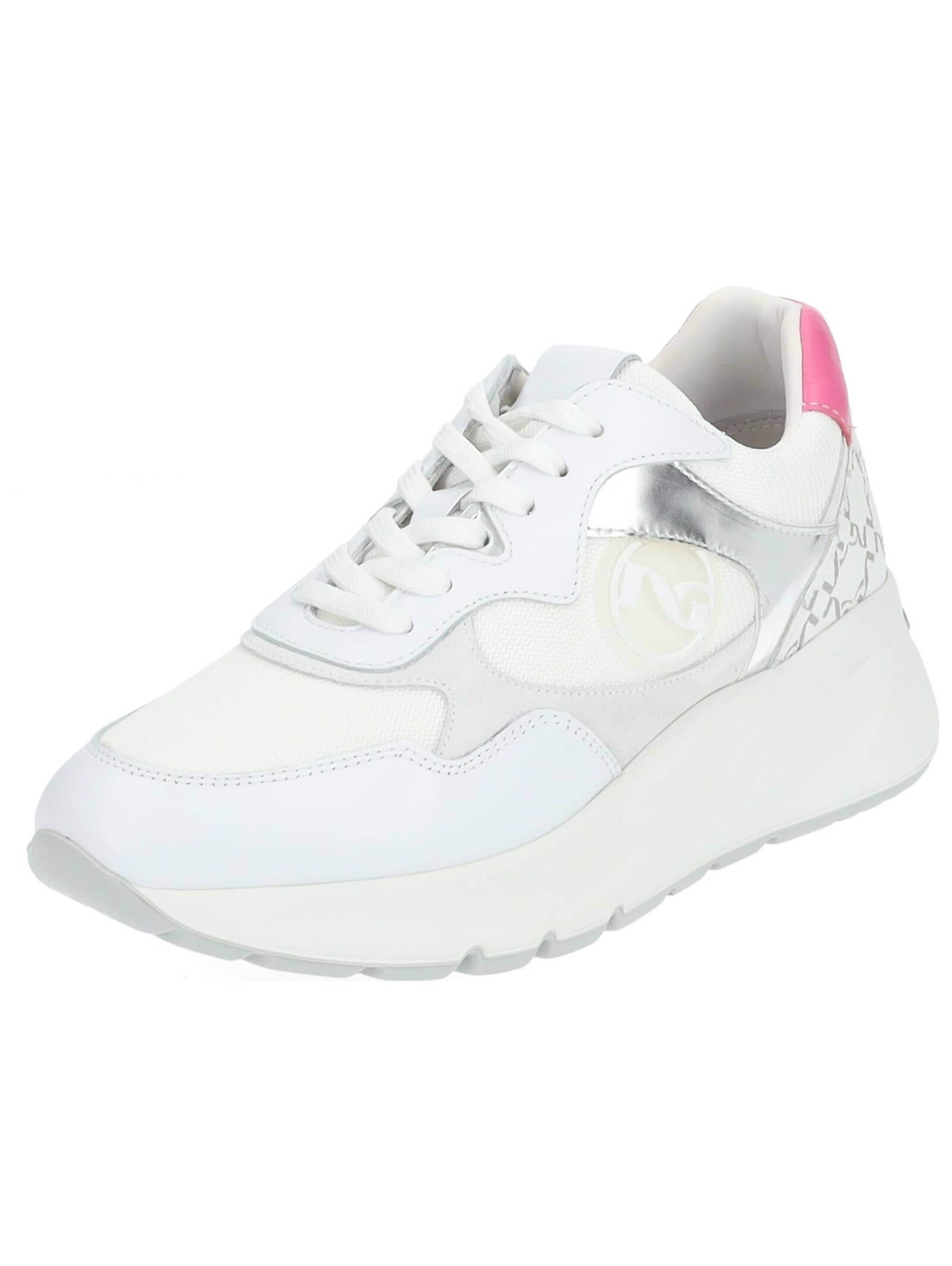 Nero Giardini Platform trainers in White: front