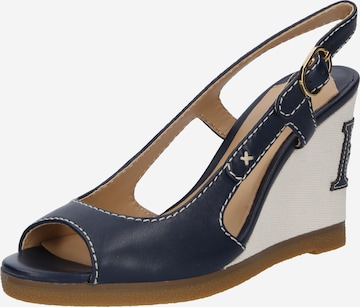 Sandales à lanières 'RONI' Lauren Ralph Lauren en bleu : devant