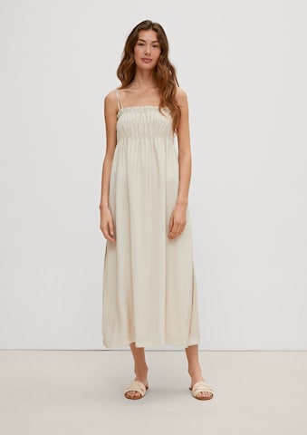 COMMA Sommerkleid in Beige: Vorderseite