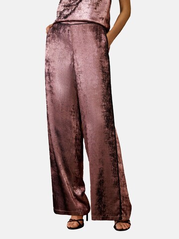 love & roses Wide leg Broek in Roze: voorkant