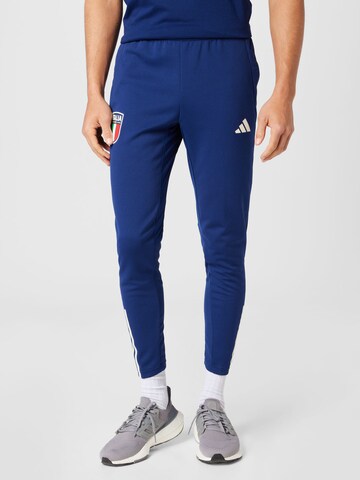 ADIDAS PERFORMANCE Slimfit Sportbroek 'Italy Tiro 23 ' in Blauw: voorkant