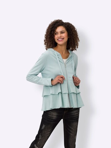 heine Zip-Up Hoodie in Green: front