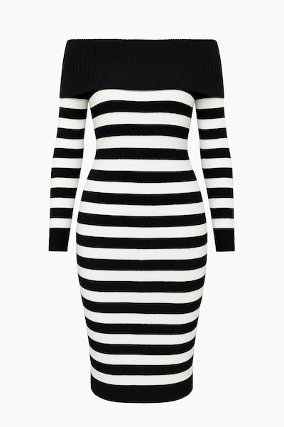 WOMAN VISION Kleid in schwarz / weiß, Produktansicht