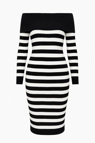 Robes en maille WOMAN VISION en noir : devant