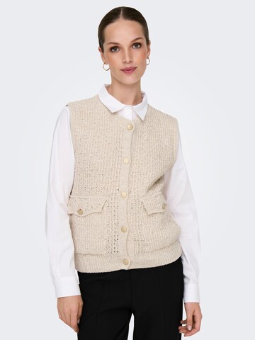 ONLY - Chaleco de punto 'ONLCELESTE' en beige: frente