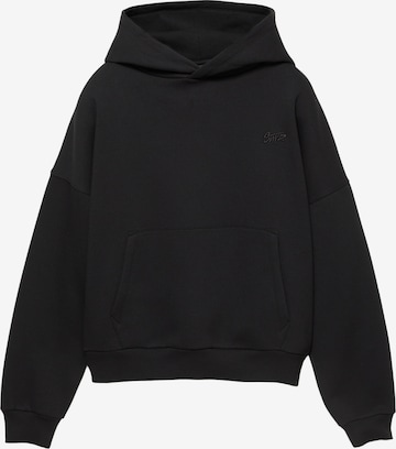 Pull&BearSweater majica 'STWD' - crna boja: prednji dio