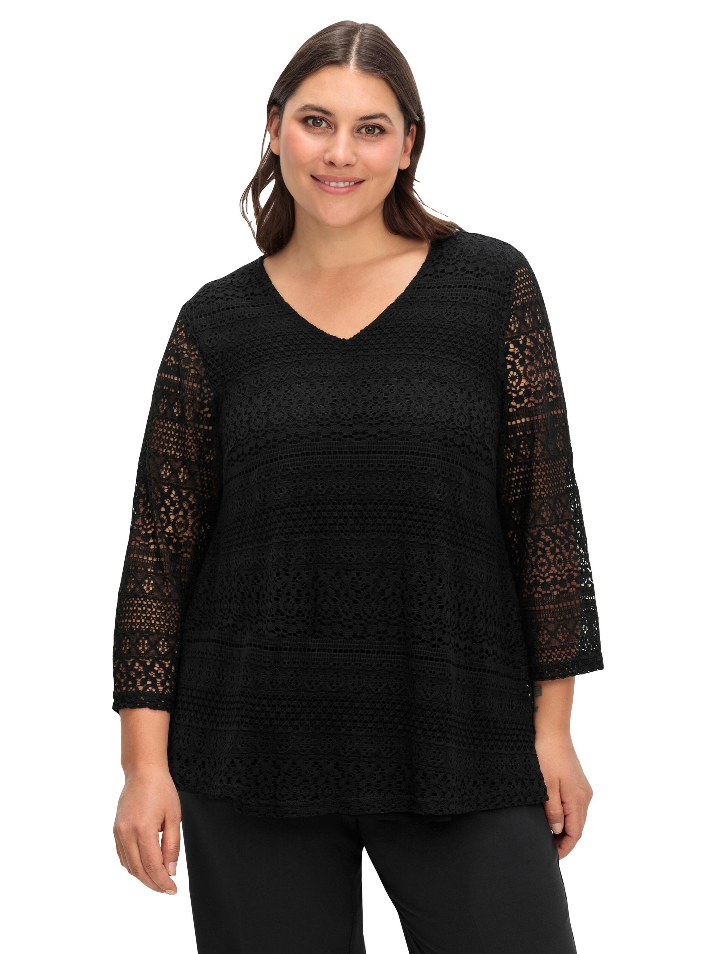 SHEEGO Blúz - fekete: elől