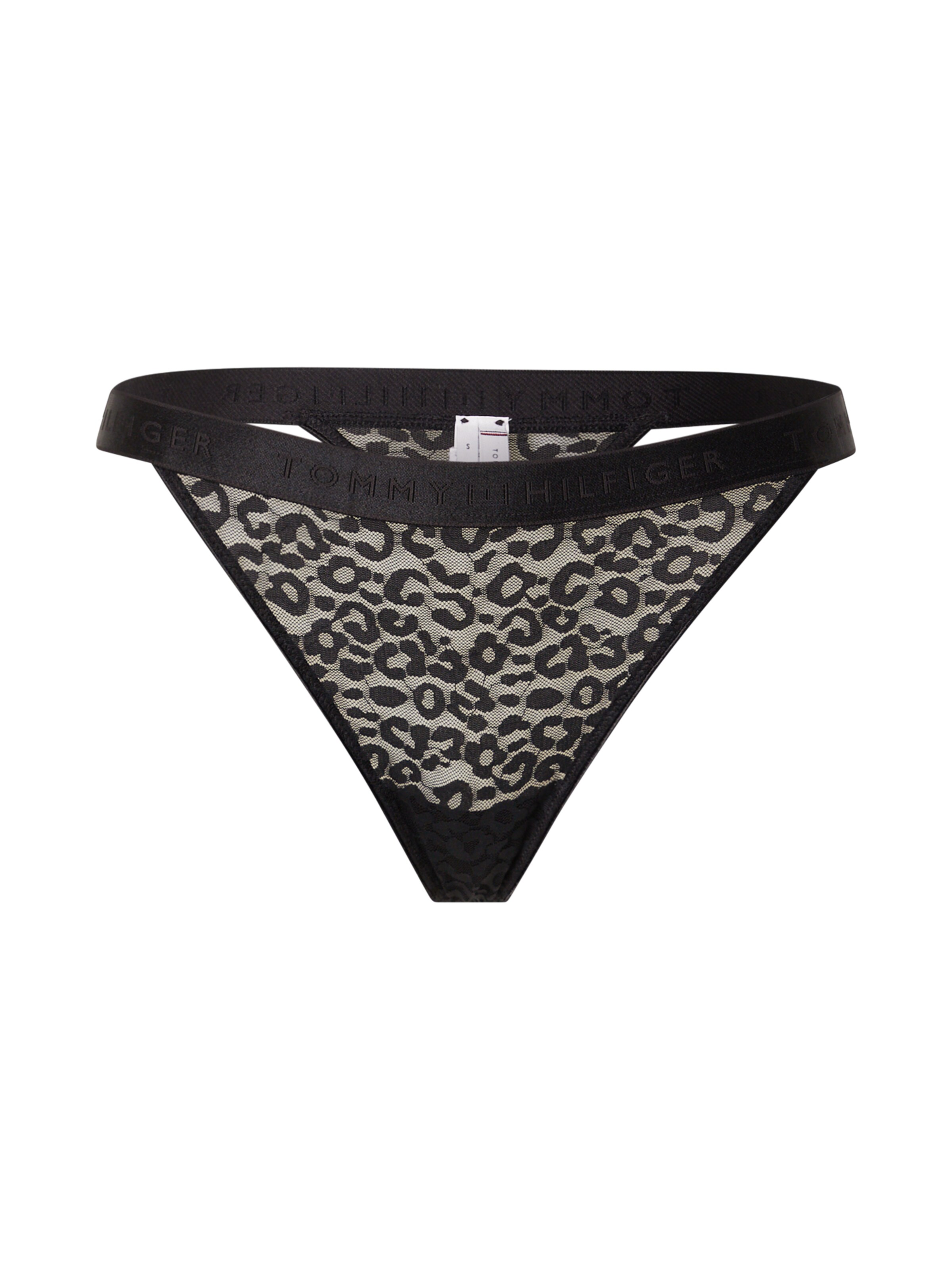 Tommy Hilfiger Underwear Стринг 'LEOPARD' в размер XS в черно, Преглед на продукта