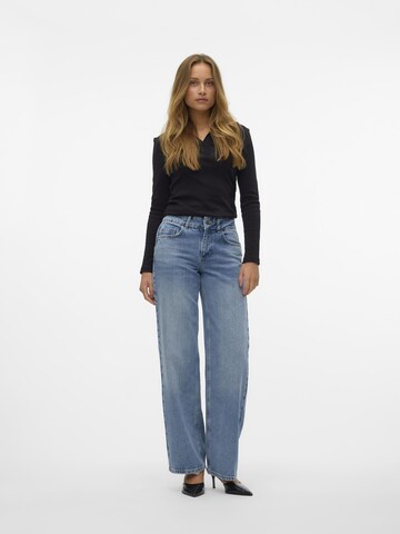 SOMETHINGNEW Wide Leg Jeans 'RANCY' i blå