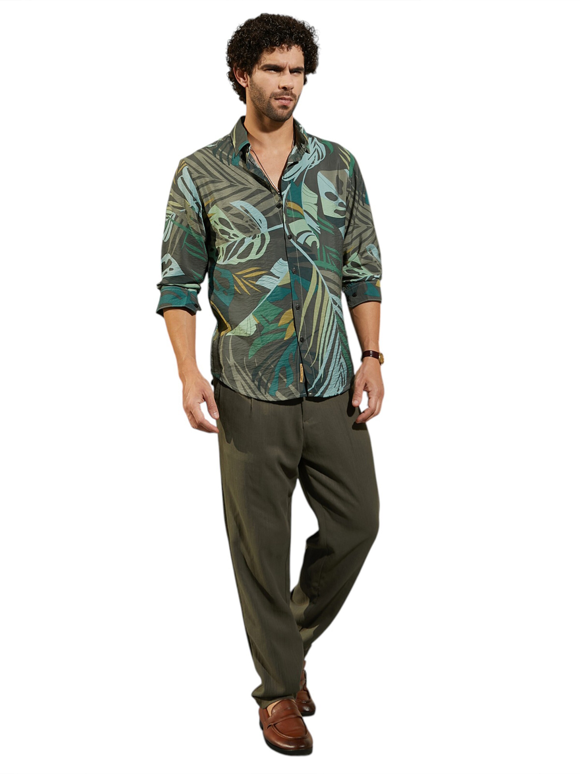 žalia Campus Sutra Standartinis modelis Marškiniai