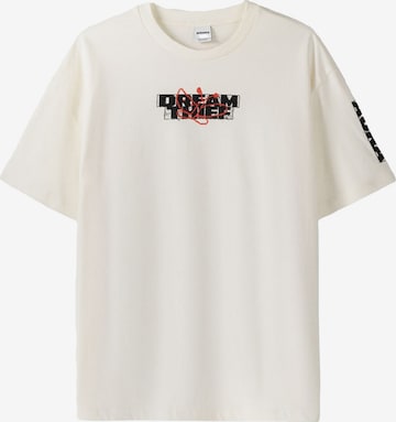 T-Shirt Bershka en blanc : devant