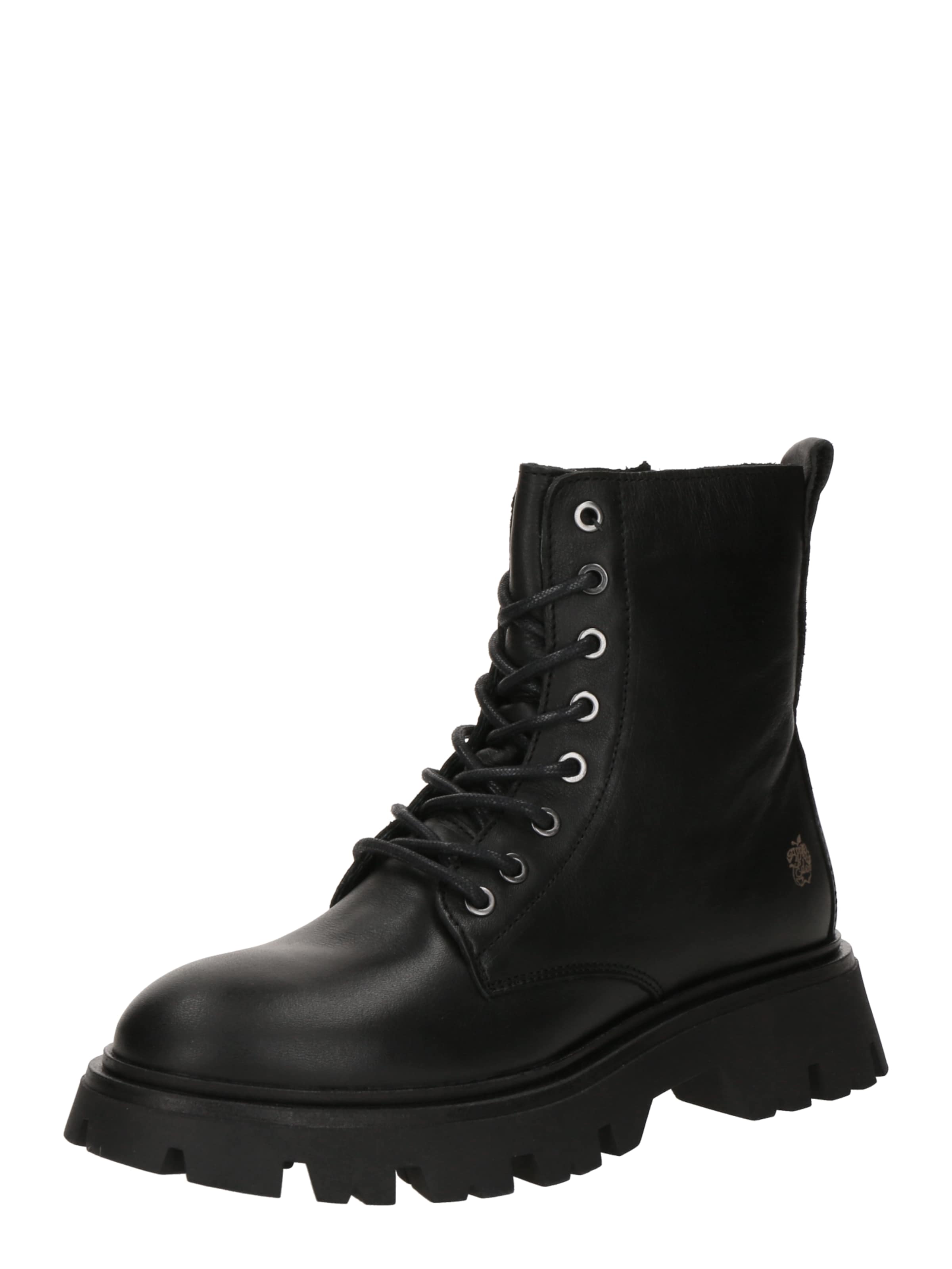 Apple of Eden Lace-up bootie 'ROMA' in Black: front