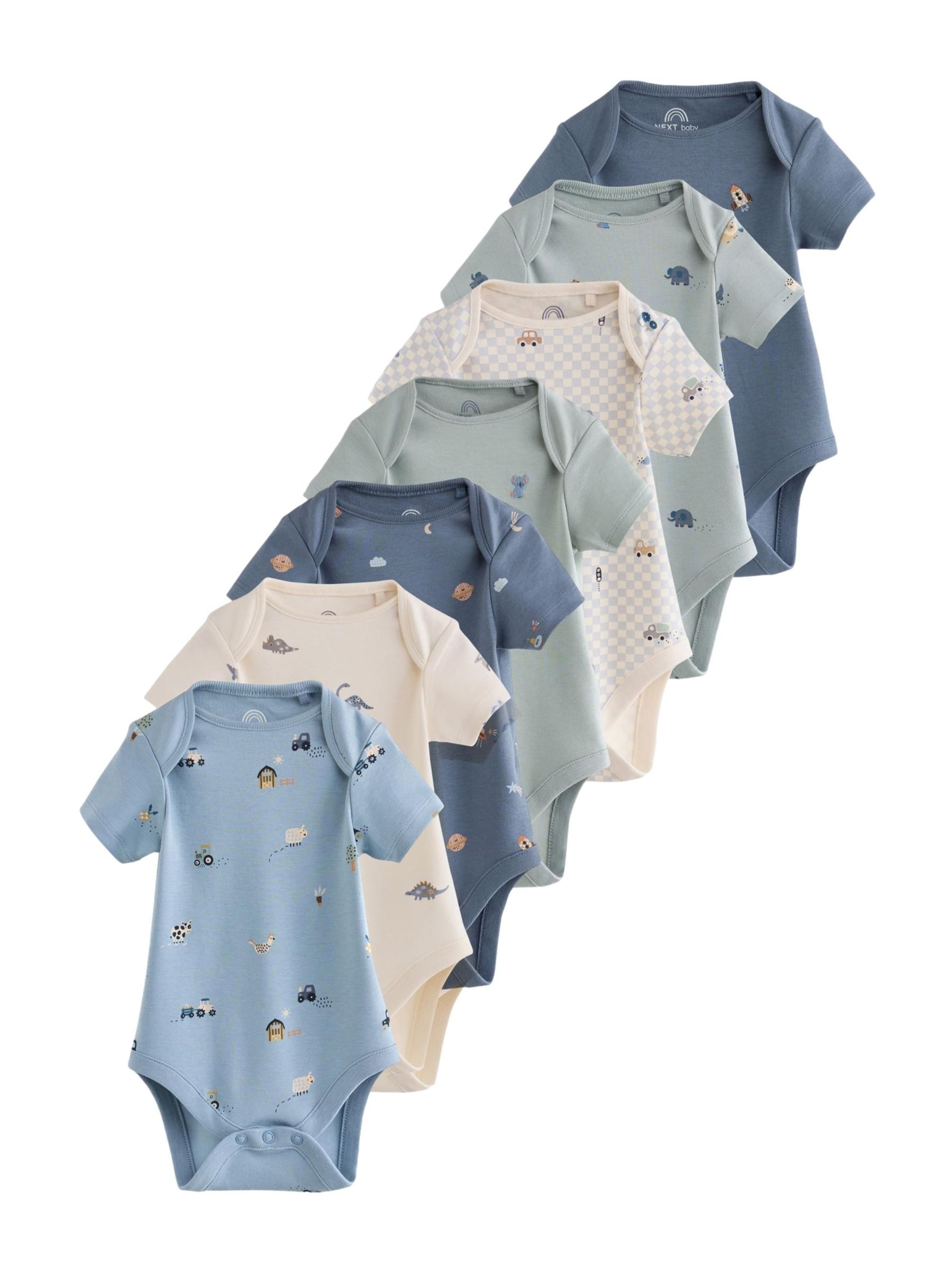 Next - Pijama entero/body en azul: frente