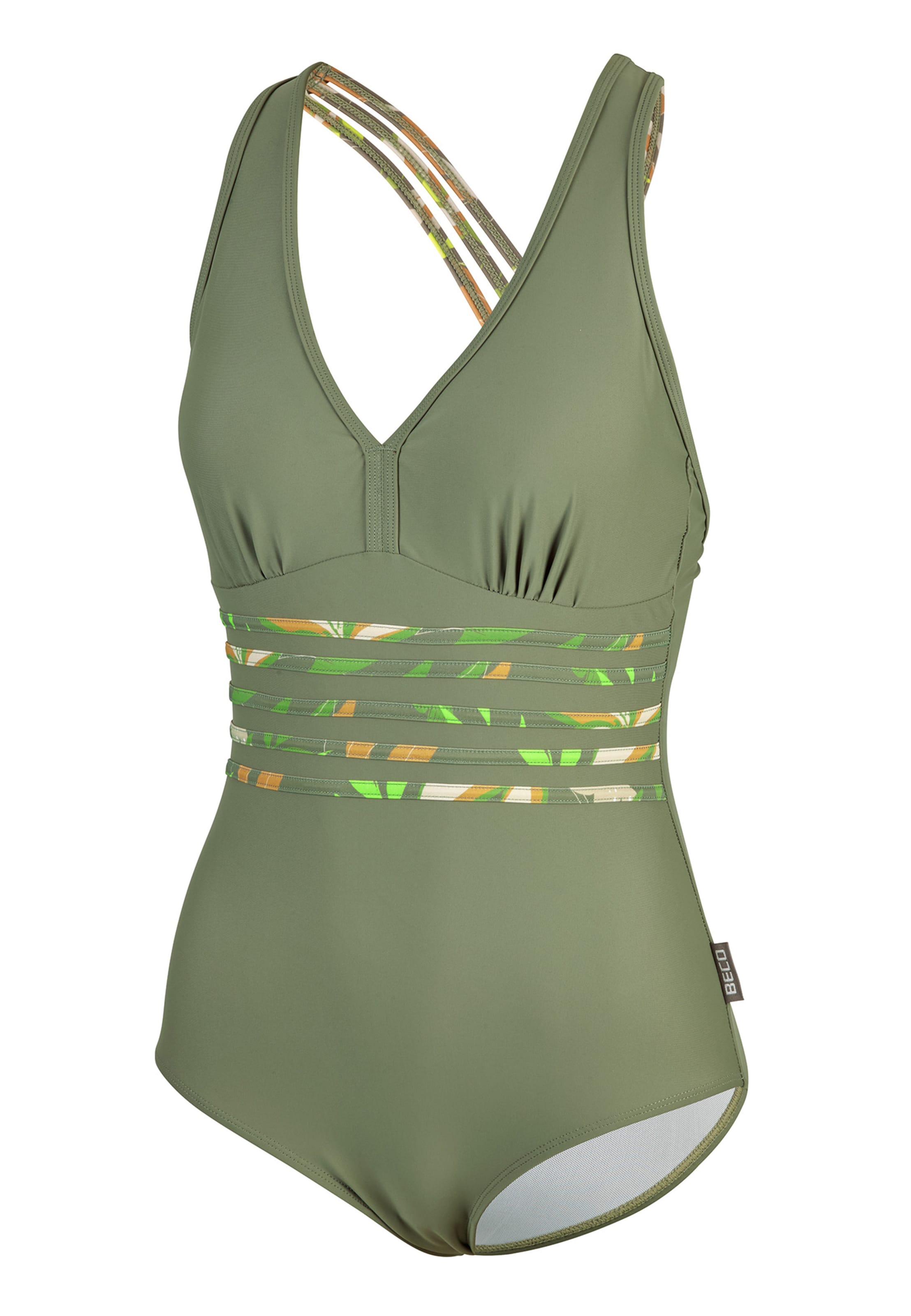 BECO the world of aquasports Bustier Badpak 'Feathers' in Groen