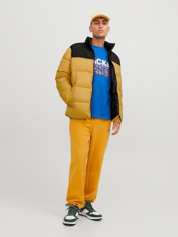 JACK & JONES Winter jacket 'Toby' in Yellow