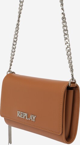 REPLAY Clutch in Brown: front