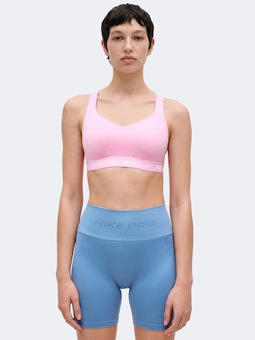 Bustier Soutien-gorge de sport 'INDY' NIKE en rose : devant