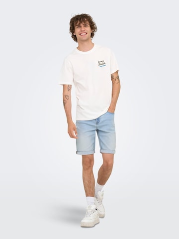 ONLY Baggy Trousers 'ply' in Blue