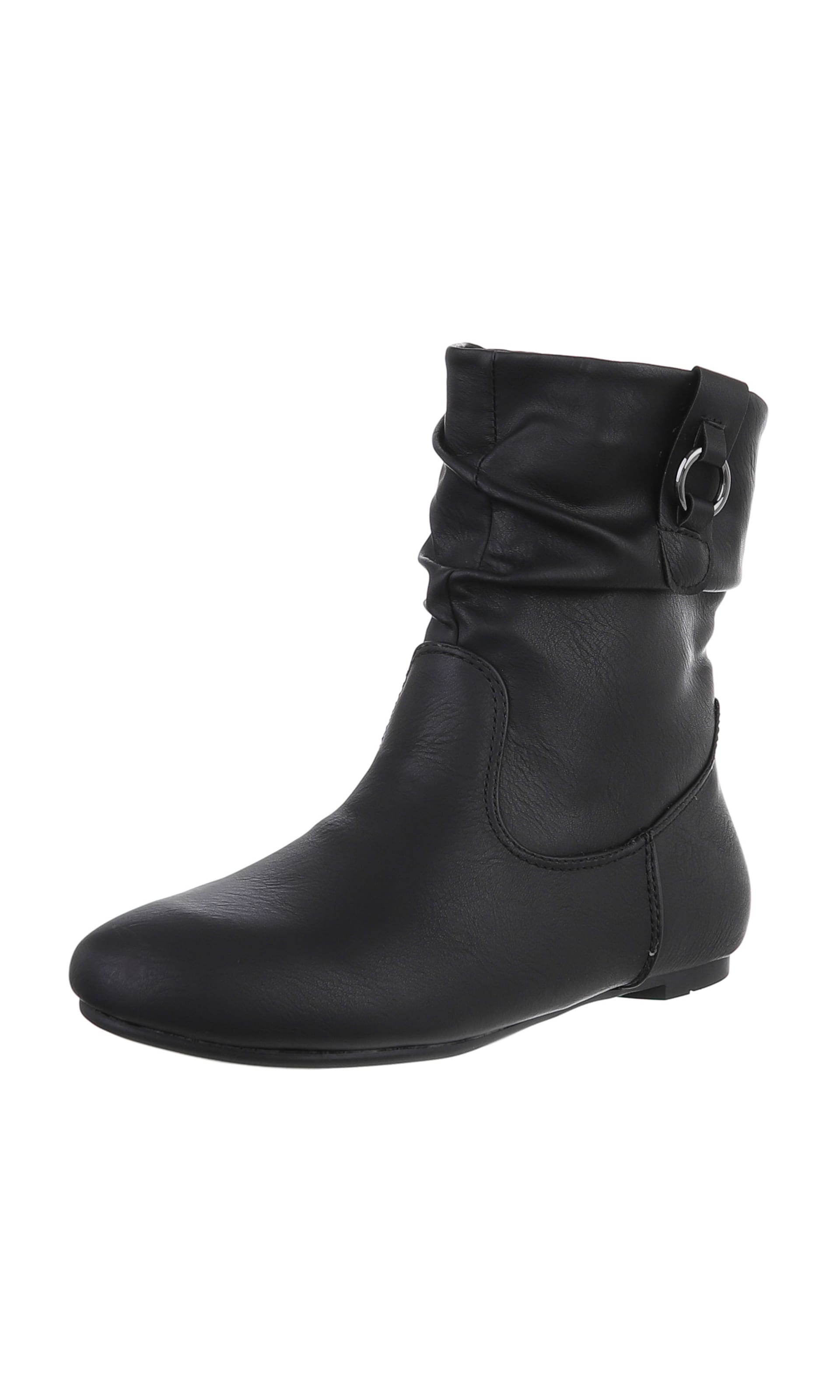 Ital-Design Stiefelette in Schwarz: Vorderseite