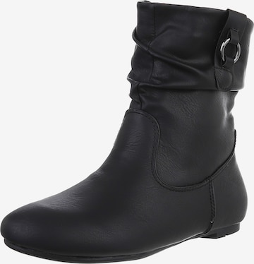 Ital-Design Stiefelette in Schwarz: Vorderseite