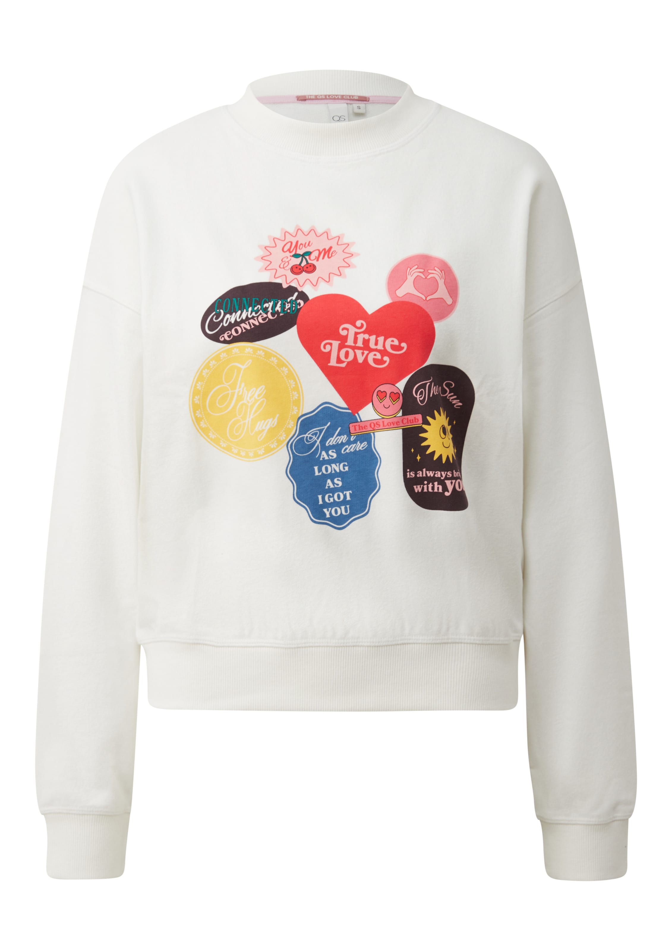 QS Sweatshirt in White: front