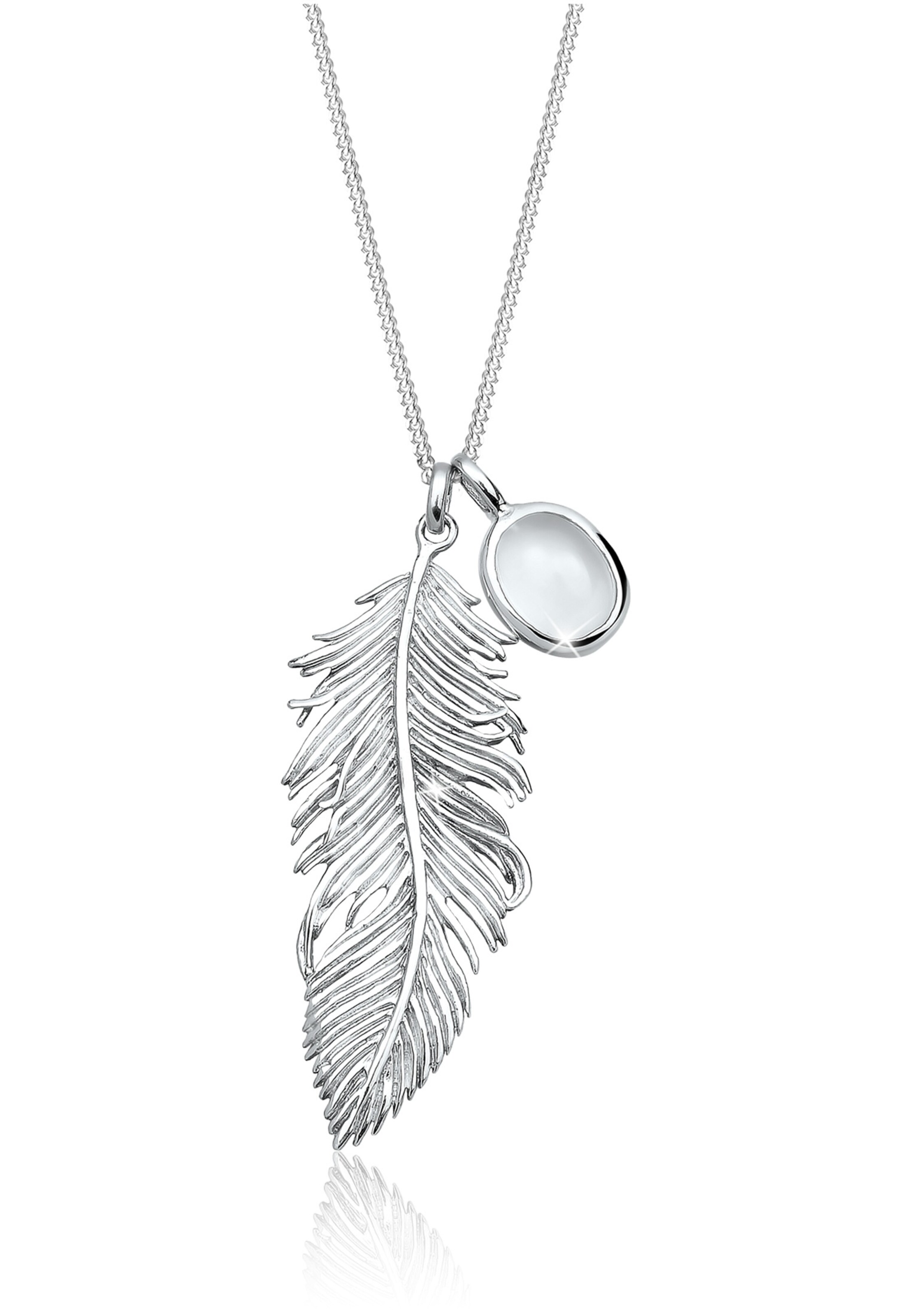 ELLI Necklace 'Feder' in Silver