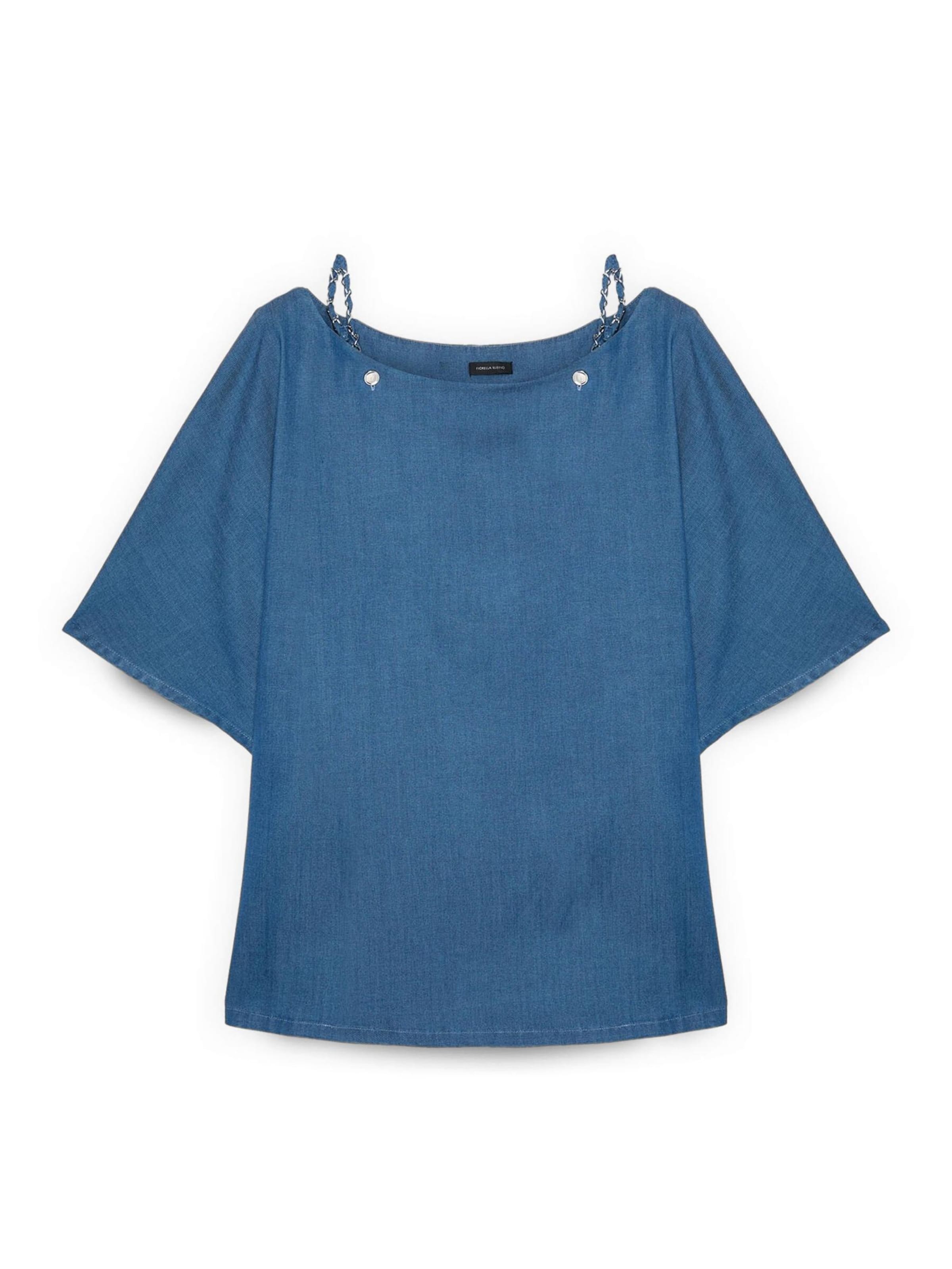 Chemisier Fiorella Rubino en bleu : devant