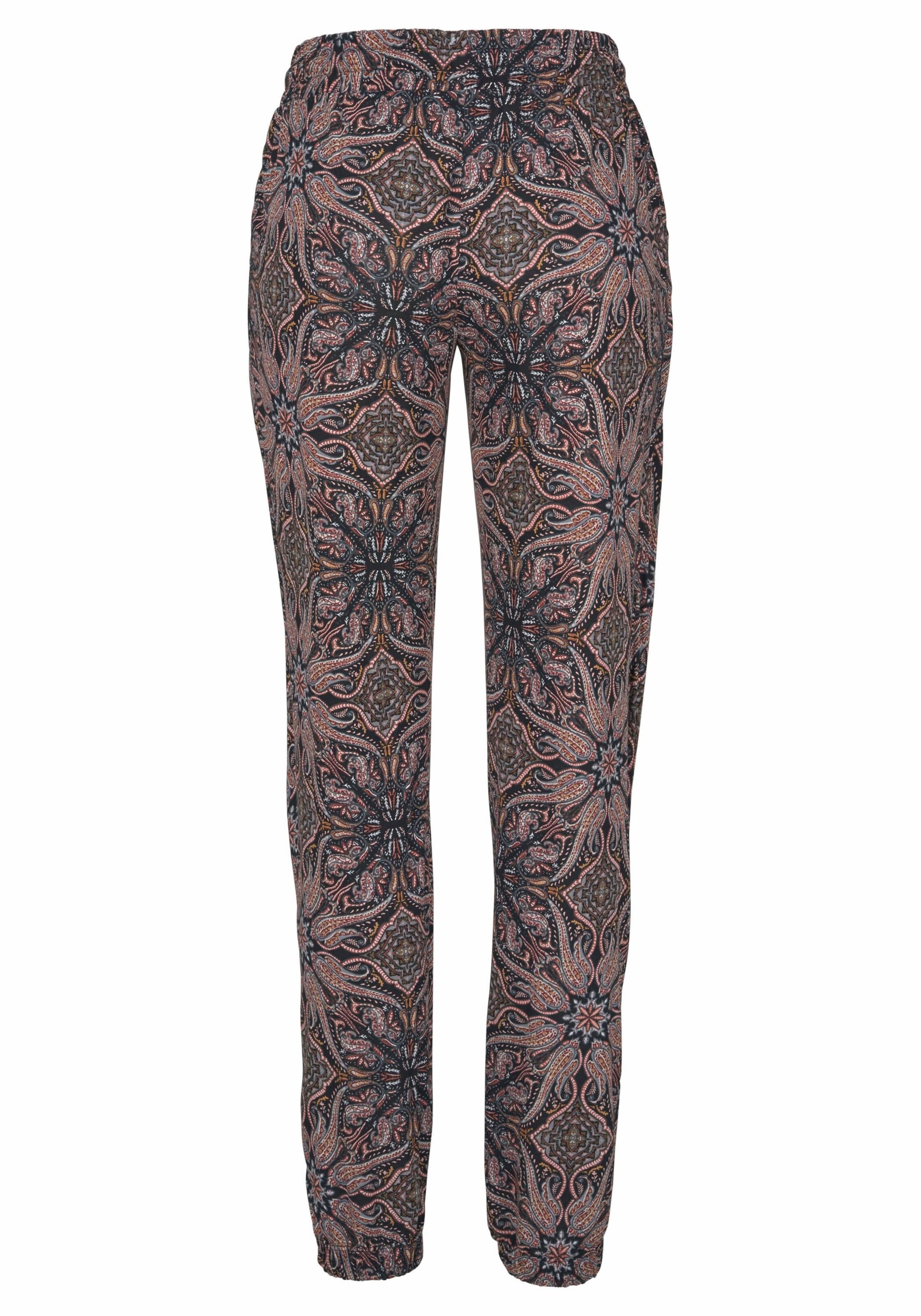 LASCANA Tapered Broek in Bruin