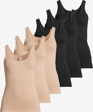 CON-TA Undershirt 'Feinripp' in Black: front