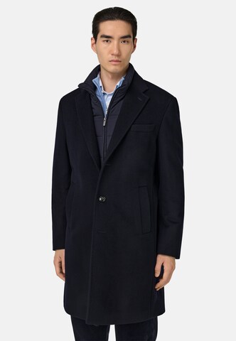 Boggi Milano Between-seasons coat in Blue: front