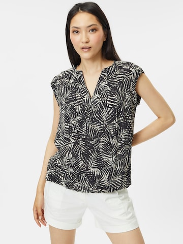 Cartoon Blouse in Black: front