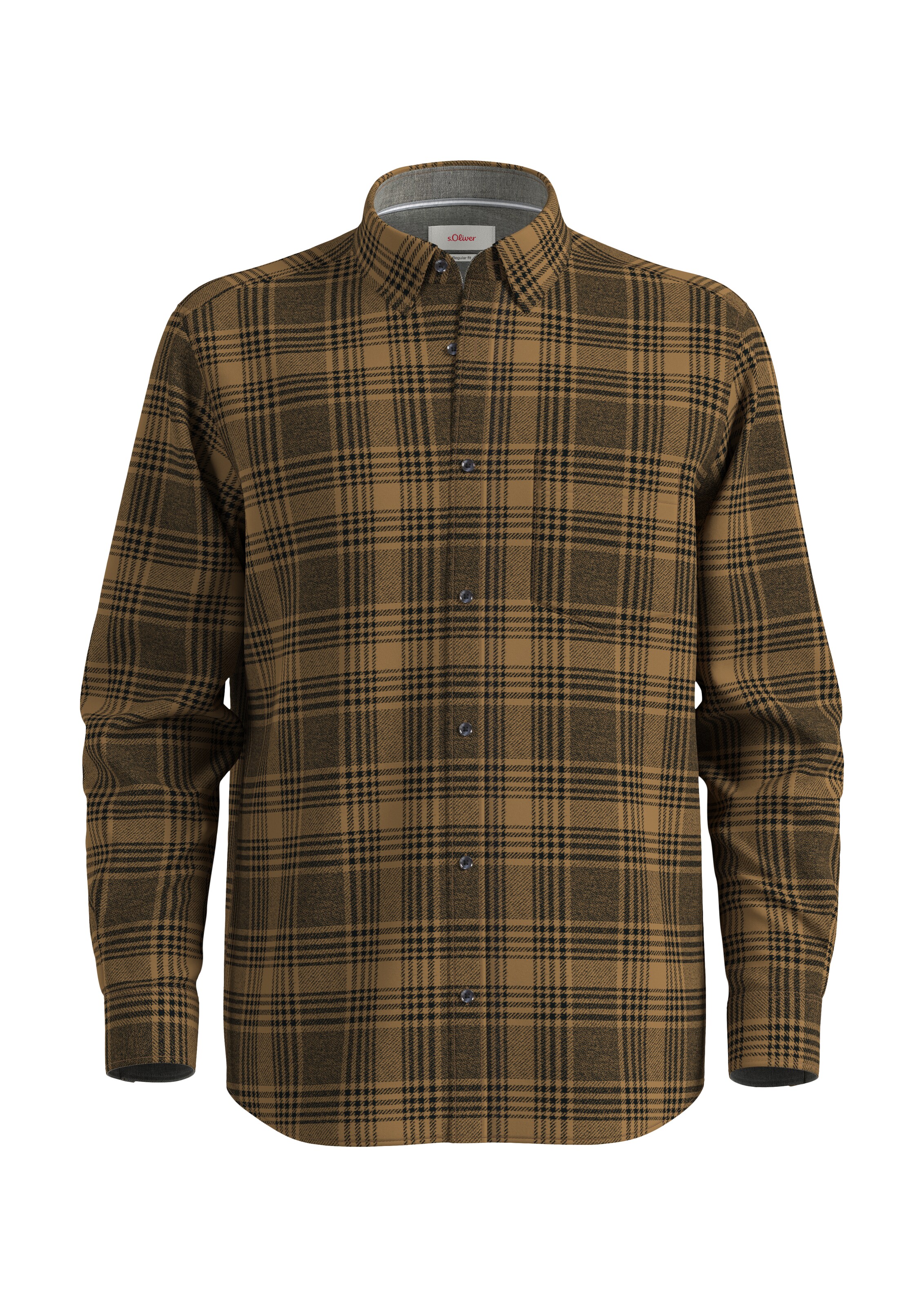 s.Oliver Hemd in Braun: Vorderseite