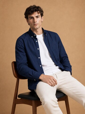 KING Essentials Regular fit Button Up Shirt 'The Tommy' in Blue