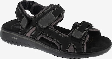 Rieker Hiking Sandals in Black: front