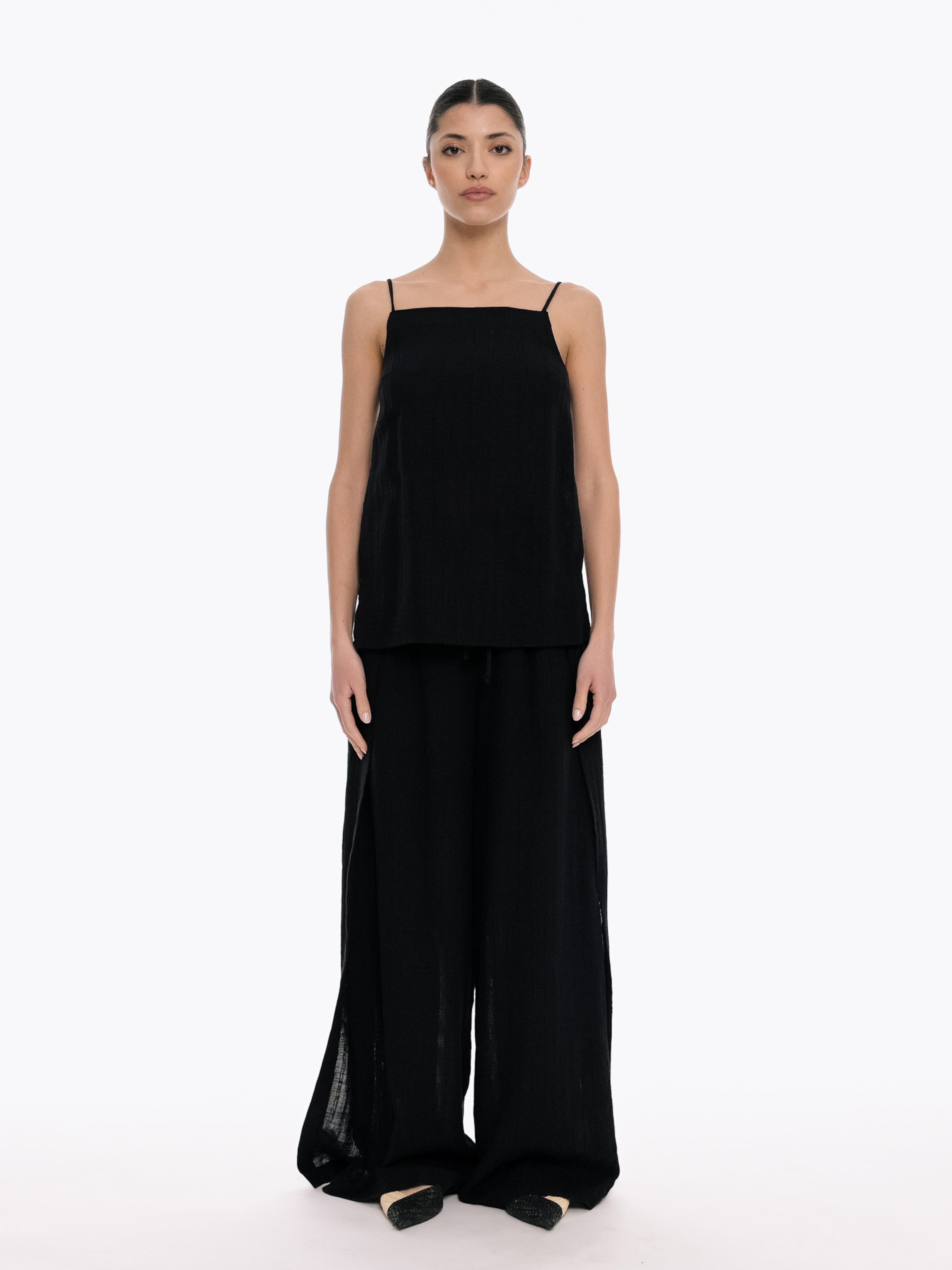 4TAILORS Top - fekete