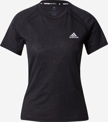 melns ADIDAS SPORTSWEAR Sporta krekls 'X-City ': no priekšpuses