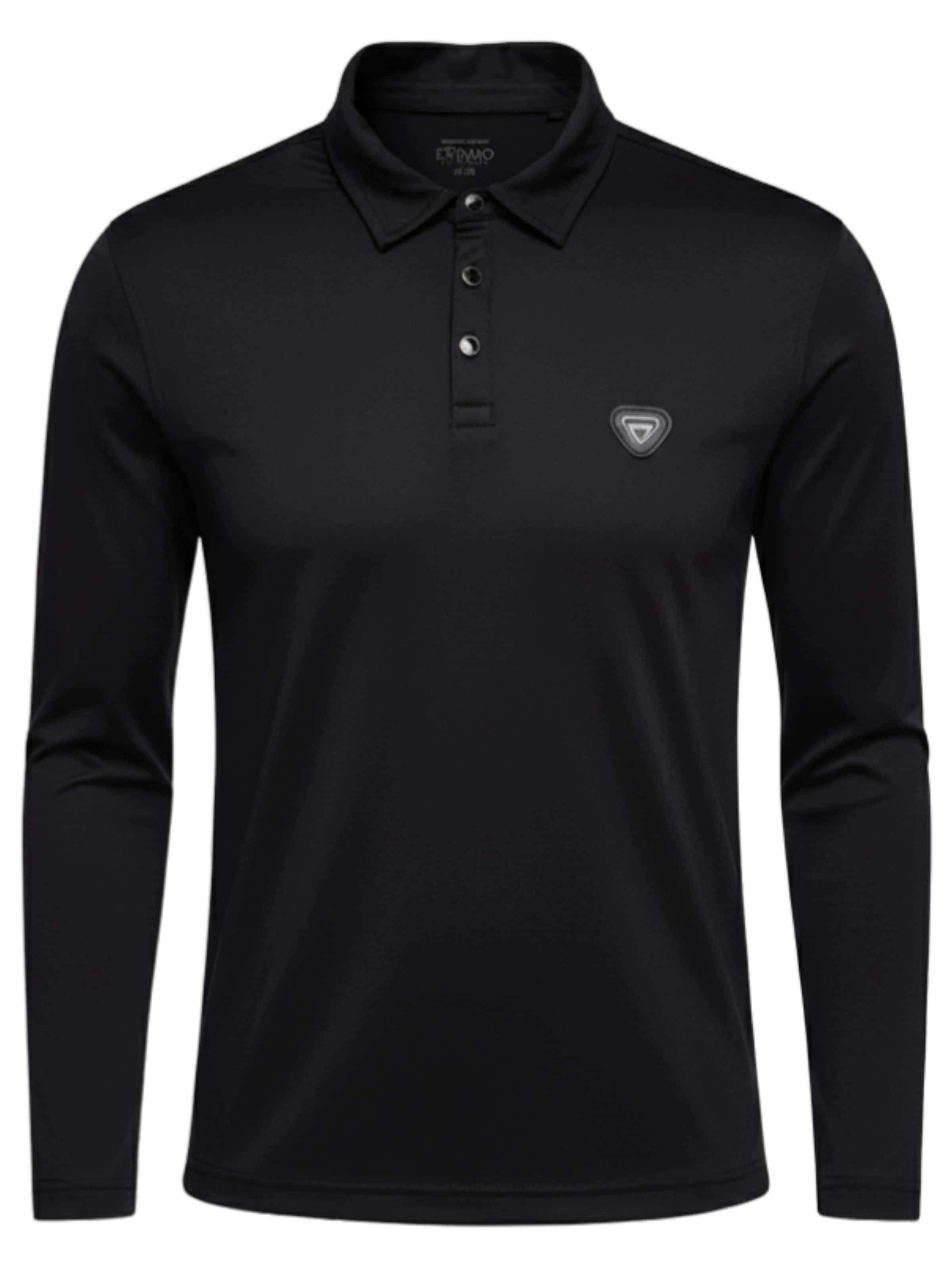 Ombre Shirt in Zwart: voorkant